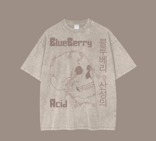 BlueBerry Acid Oversize Snow Washed Tee